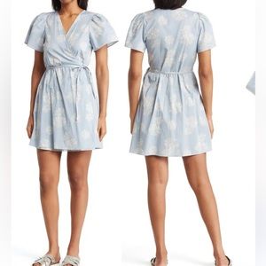 Floral Print Wrap Minidress